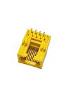 8p8c Plastik Sarı Rj45 Soket Ethernet Bağlantı Soketi 8 Pin Pcb