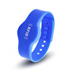 13.56Mhz Rfid Manyetik Bileklik Mavi Su Geçirmez Silikon Proximity Göstergeç 13.56 Mhz Kapı Geçiş