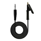 12A Krokodil Banana Siyah Kablo 1 Metre Yüksek Akım Probu Multimetre Güç Kaynağı Test Ölçme Kablosu 