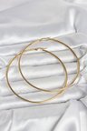 316L Çelik Gold Renk 80 mm Kadın Halka Küpe 5886