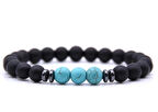 Oniks Ve Turkuaz Doğal Taş Erkek Bileklik
