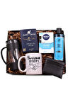 Kupa & Siyah Kartlık & French Press & Tıraş Losyon & Erkek Kolonyası & Alerya Kahve Hediye Seti