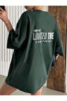 Unisex Limited Time Baskılı Oversize T-shirt