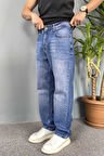 Taşlanmış Kot Pantolon Regular Kalıp