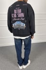 Boxy Fit Baskılı Overisize Sweatshirt | STK2116-Sweatshirt