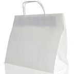 Çanta Beyaz Kraft 38x36x25 Cm Burgu Sap 50 Adetli
