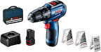 Bosch Professional GSB 12V-30 Akülü Darbeli Delme Vidalama Makinesi + 39 parça vidalama seti (12 Vo