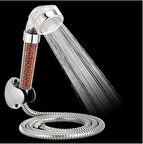 by AKCAKESE Filtreli Ve Su Tasarruflu Arıtmalı Duş Başlığı Seti Boncuklu Başlık Hortum Ve Mafsal Se