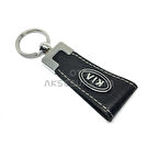 Kia Metal Oto Anahtarlık Uzun Siyah Derili KIA2