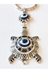 Nazar Boncuklu Kaplumbağa Metal Anahtarlık