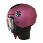 Motosiklet ve Bisiklet Yarım Camlı Çocuk Kaskı Ce Abs Material Motor Kaskı Fuchsia