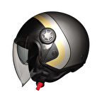 Motosiklet Yarım Kask Güneş Vizörlü ECE 22.06 Motor Kaskı Moon