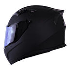 Motosiklet Kask Ece 22.R06 Double Vizörlü Full Face Motor Kaskı Mat Black
