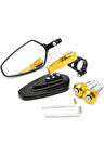 Motosiklet Katlanabilir Gidon Ayna Universal Model Ayarlanabilir Ayna Açılı Motor Gidon Aynası Gold