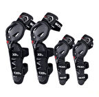 Motosiklet ve Bisiklet Mafsallı Dizlik Dirseklik Lüx Set Koruma CE Bacak ve Kol Koruma Takım