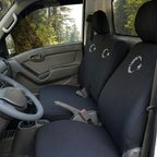 Hyundai H100 Siyah Penye Oto Koltuk Kılıfı - Ay Yıldız Baskılı