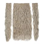 Fiber Sentetik Kabarık Dalgalı Yarım Ay + 2 Yan Çıt Çıt Balköpüğü Platin Röfleli