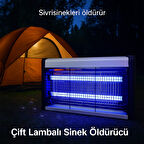 Çift Lambalı UV Sinek Öldürücü Cihaz | Sivrisinek ve Böcek Tuzak Makinesi