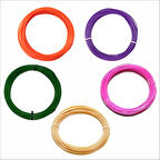 3D Kalem için Ara Renkler (Turuncu,Mor,Yeşil,Pembe,Ten Rengi) PLA Filament Seti