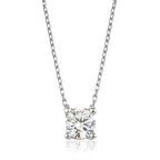 925 Ayar Gümüş Tek Taş Kadın Gümüş Kolye