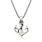 925 Ayar Gümüş Deniz Çapası Erkek Gümüş Kolye