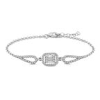 ​925 Ayar Gümüş Baget Taşlı Bileklik