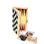 Ahşap Tavla Satranç Takım Seti