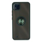 Realme C11 2021 Kılıf Montreal Yüzüklü Silikon Kapak - Yeşil