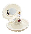 Kurmalı İstiridye Tasarımlı Balerin Aynalı Takı Müzik Kutusu