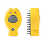 Şarjlı Buharlı Kedi Köpek Tarağı - Yumuşak Silikon Tüy Toplayıcı - Sarı (8675)