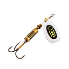 Alabalık Turna Döner Olta Kaşık - Black Fury - Fluo Sarı/Gümüş - No:1