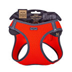 Doggie Havalı Dokuma Reflektörlü Küçük Irk Göğüs Tasması Orange 38-44 cm(ARG-M)