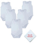 Bebek Zıbın Body 5'Li Paket %100 Pamuk Unisex