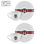 Beşiktaş Lisanslı Çizgili 2'li Çay Fincan Takımı