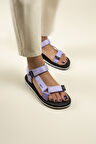 Walviss Willy Kadın Dokuma Bantlı Mor Sandalet