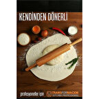 Dönerli Ahşap Merdane Hamur Açma Merdanesi - Mutfak Merdanesi