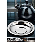 ModaCar Veneta 6 Adet Metal Çay Tabağı Seti