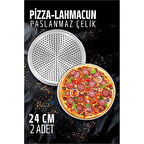 ModaCar Lahmacun Pizza Pide Pişirme Tepsisi 24 CM 2 li SET