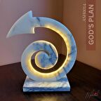 Zarif Mermer Spiral Ok lambası - Ev ve ofis için modern aydınlatma dekoru - Mükemel orijinal tasarım