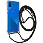 Samsung Galaxy A50 Askılı İpli Şeffaf Tank Kılıf