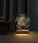 Aslanlı Hediye  3d Led Masa Lambası Doğum Günü Hediyesi Lamba