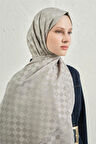 Elegance J.İpek Pamuk Dama Şal - 75 x 195