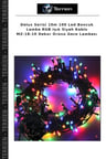Delux Serisi 10m 100 Led Boncuk Lamba RGB Işık Siyah Kablo MZ-18-10 Dekor Ürünü Gece Lambası