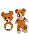 Amigurumi Kaplan Uyku Arkadaşı Ve Diş Kaşıyıcı Seti