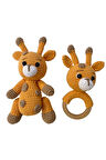 Amigurumi Zürafa Uyku Arkadaşı Ve Diş Kaşıyıcı Seti
