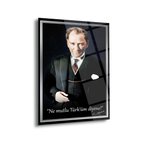 Ne Mutlu Türk’üm Diyene Atatürk Cam Tablo – ATA237