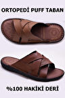 Ayakkabiburada 034 Günlük Hakiki Deri Erkek Terlik