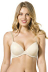 Kadın Ekru Basic Angelina Micro Kaplı Push-Up Sütyen 7050