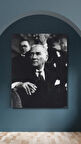 ATATÜRK Siyah Beyaz Kanvas Tablo
