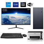 Turbox Tx6140 i5 9400 16GB DDR4 512GB NVMe 23.8 inç FHD Monitör WiFi + YAZICI Ofis Hazır Sistem